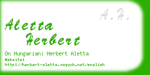 aletta herbert business card